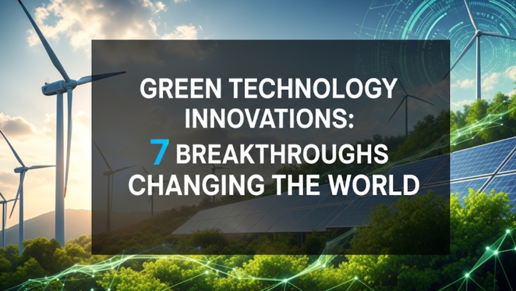  Green Technology Innovations: 7 Breakthroughs Changing the World